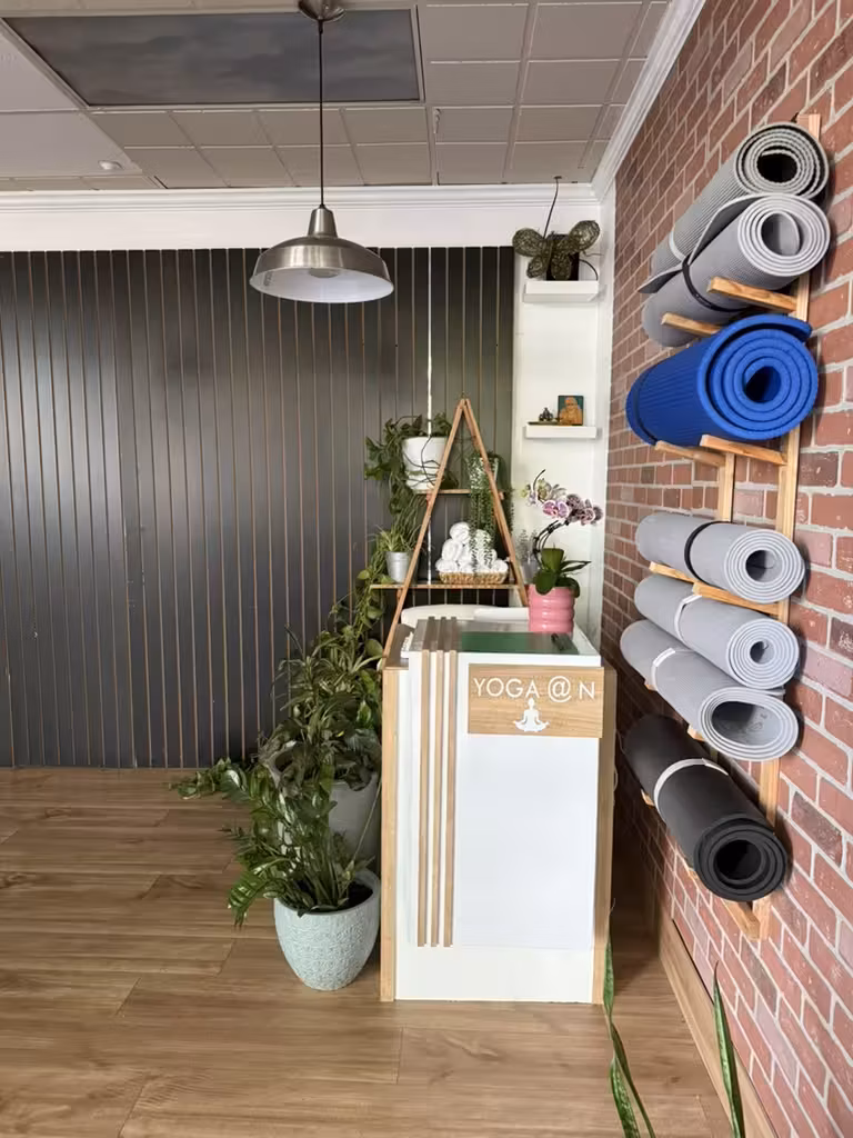 Yoga studio class area